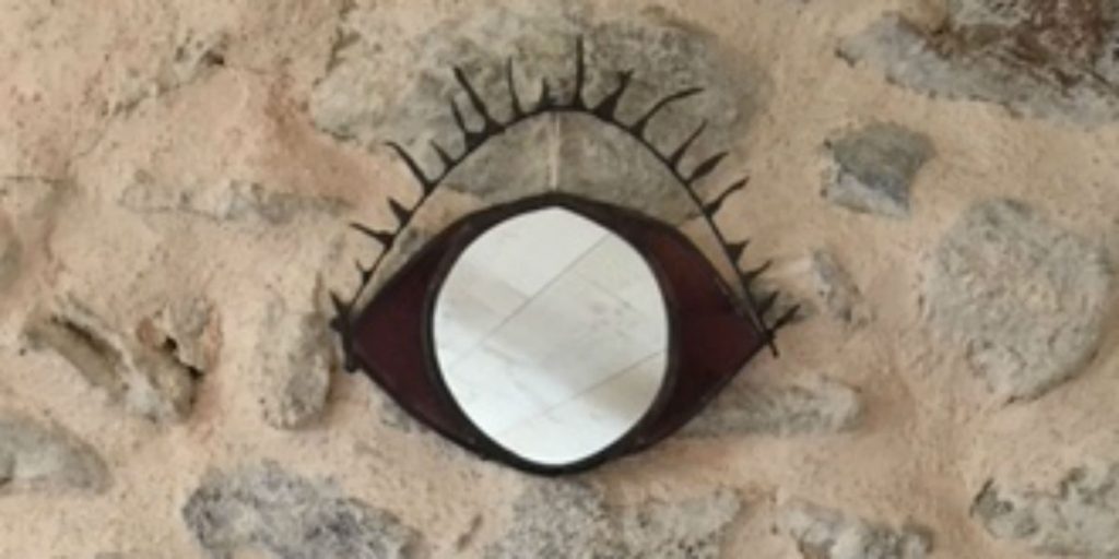 miroir vitrail artisanal oeil