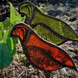 oiseaux vitrail fabrication artisanale